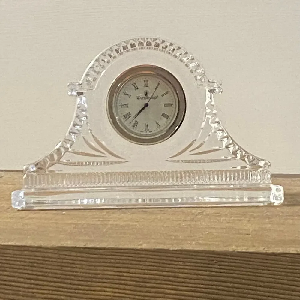Vintage Waterford Devenish Small Crystal Clock Mantel Piece Decor